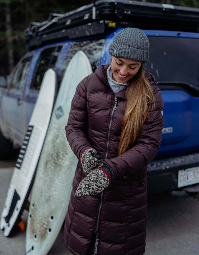 woman wearing crossfire parka